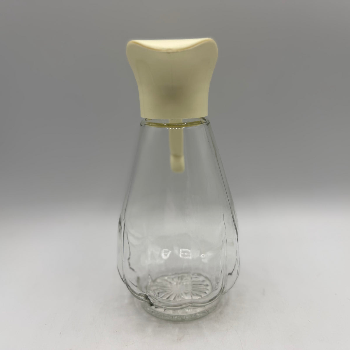 Log Cabin Glass Maple Syrup Dispenser, 1970s