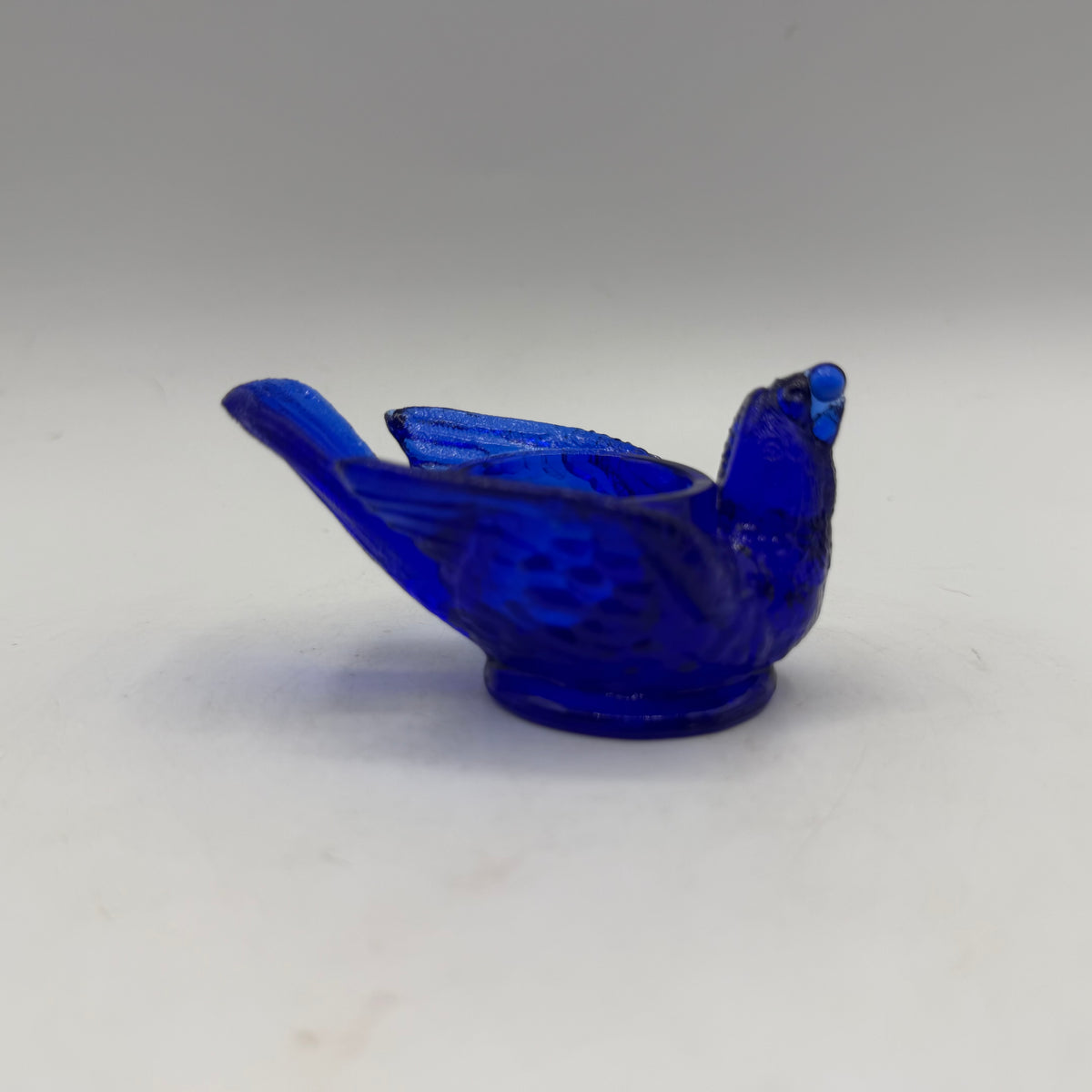 Boyd Cobalt Blue Bird and Berry Salt Cellar