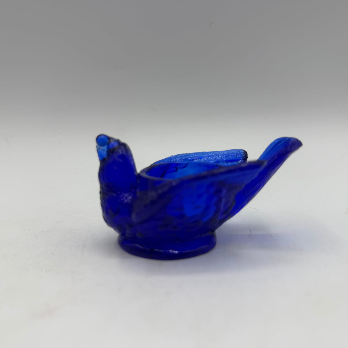 Boyd Cobalt Blue Bird and Berry Salt Cellar