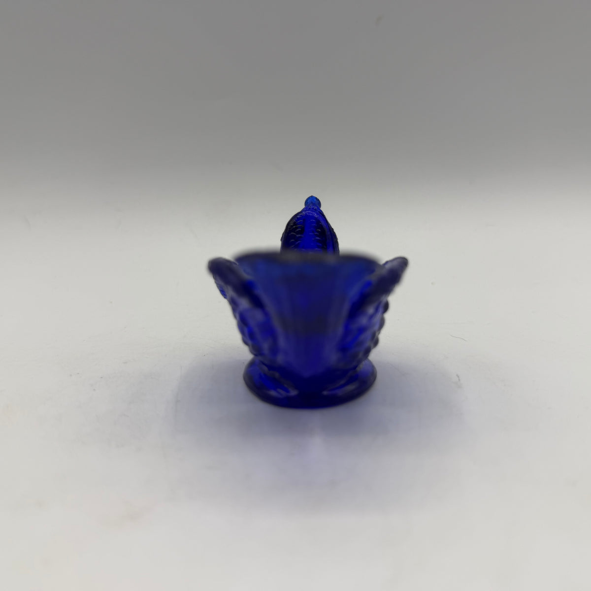 Boyd Cobalt Blue Bird and Berry Salt Cellar