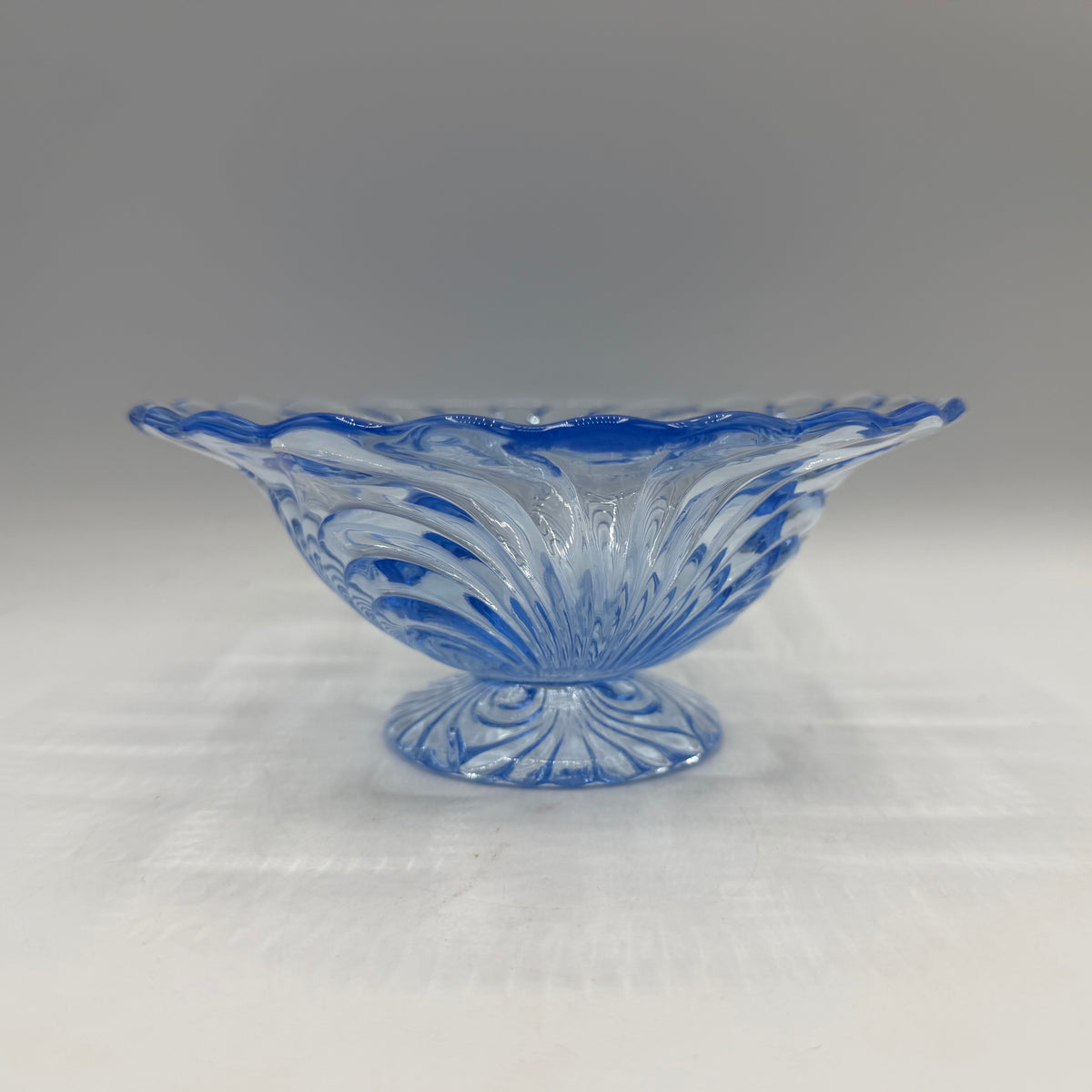Mosser Glass Miniature Punch Bowl Set, Ice Blue, Caprice Pattern