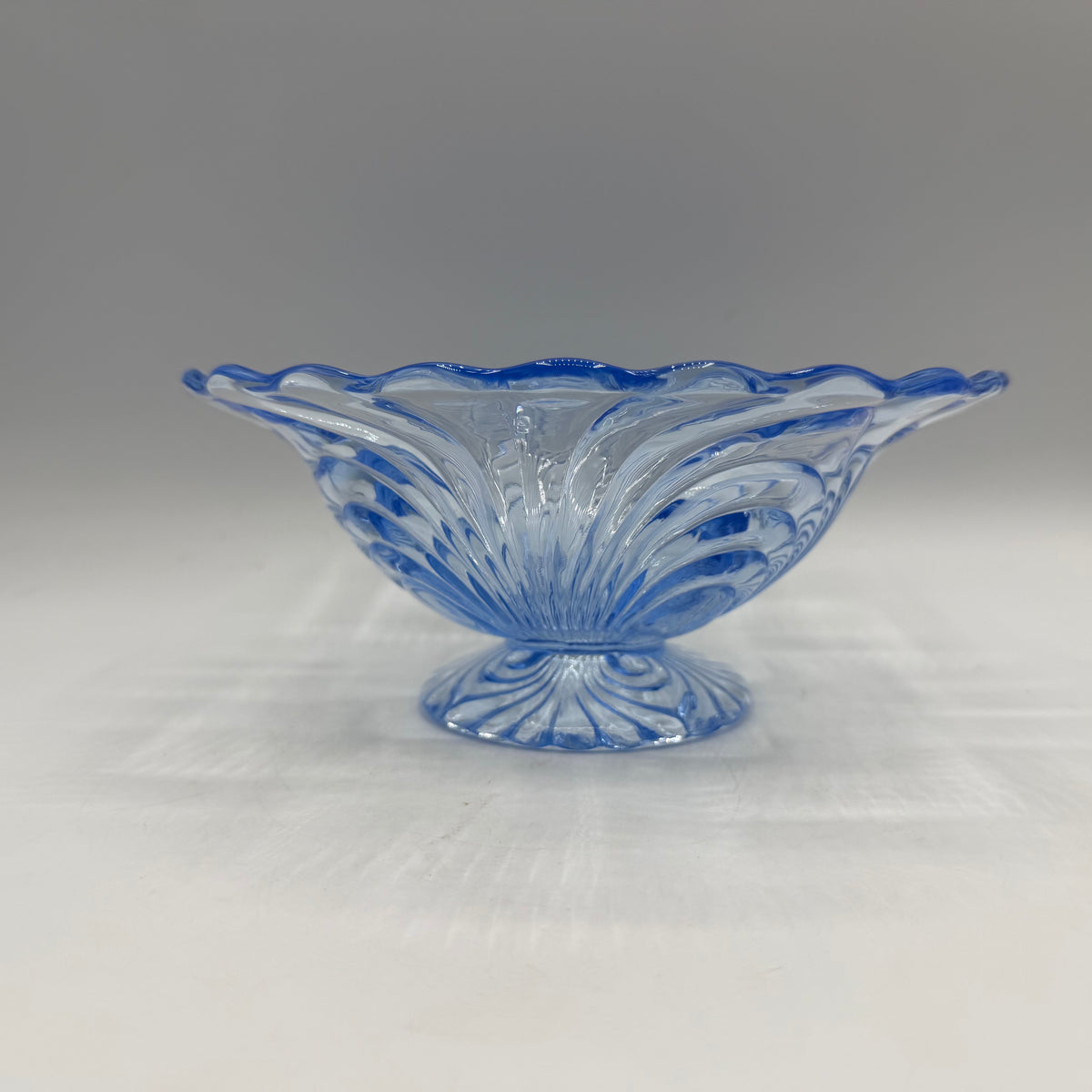 Mosser Glass Miniature Punch Bowl Set, Ice Blue, Caprice Pattern