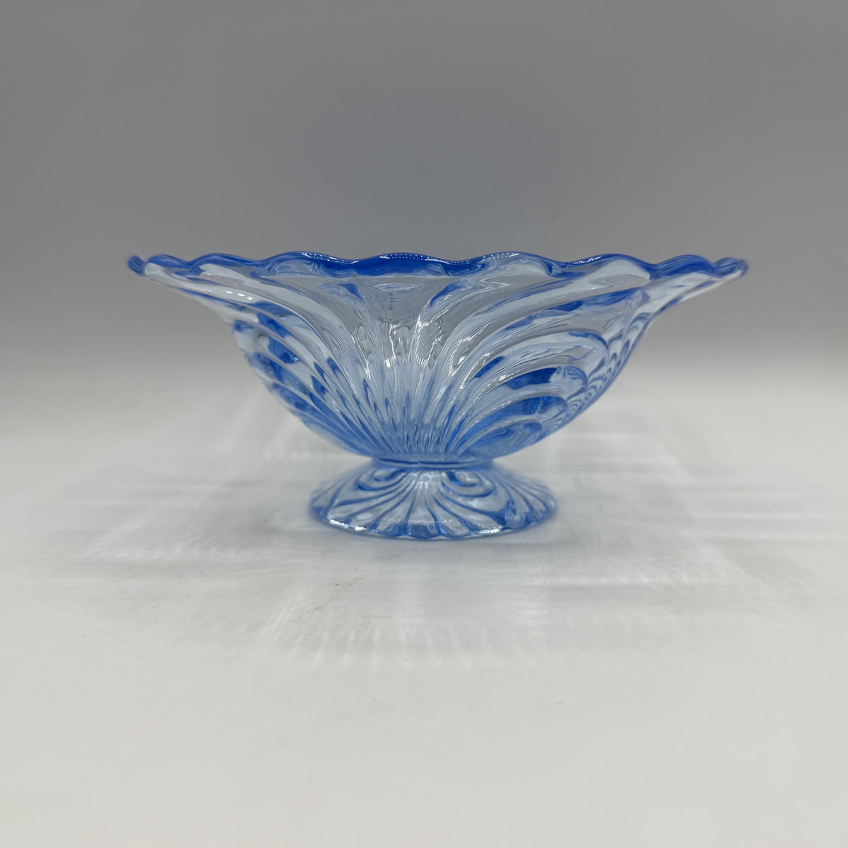 Mosser Glass Miniature Punch Bowl Set, Ice Blue, Caprice Pattern