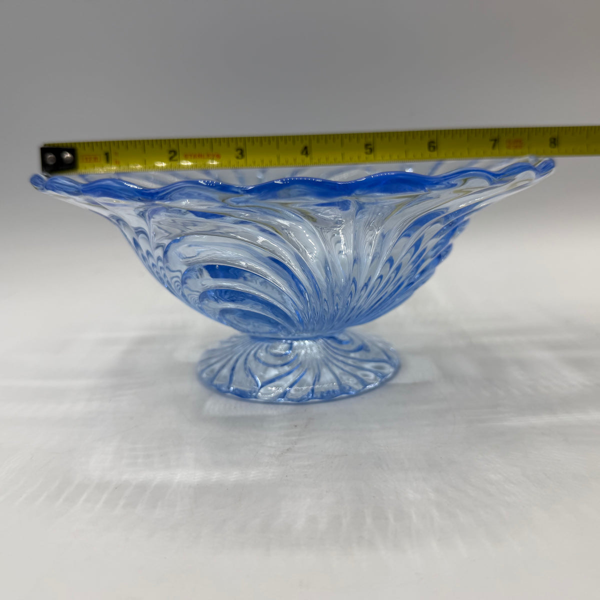 Mosser Glass Miniature Punch Bowl Set, Ice Blue, Caprice Pattern