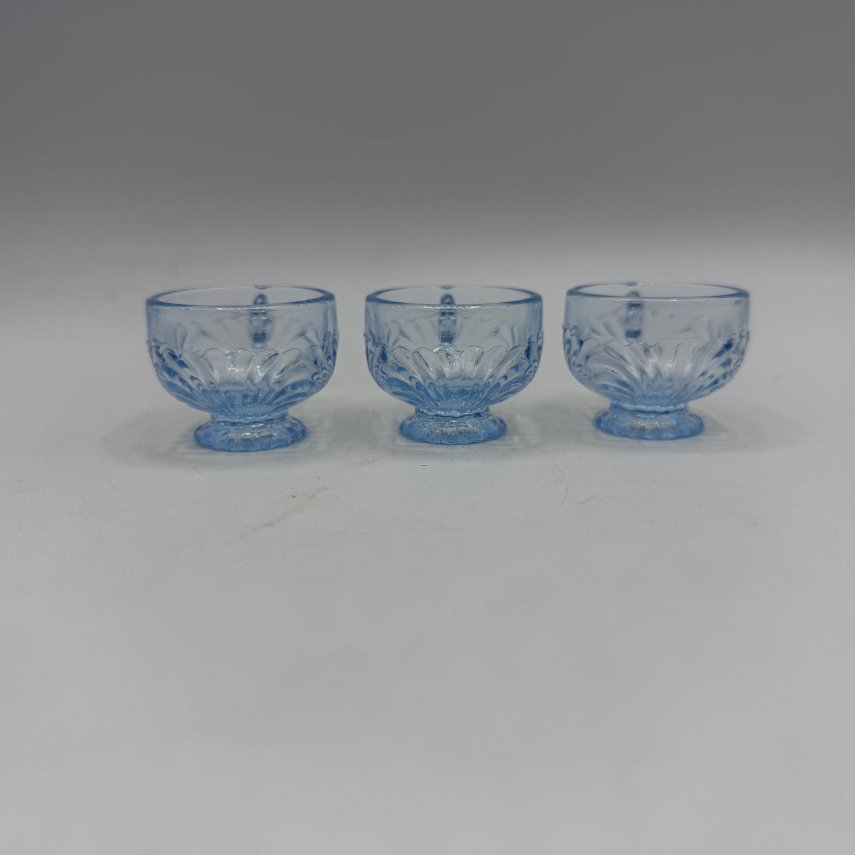 Mosser Glass Miniature Punch Bowl Set, Ice Blue, Caprice Pattern
