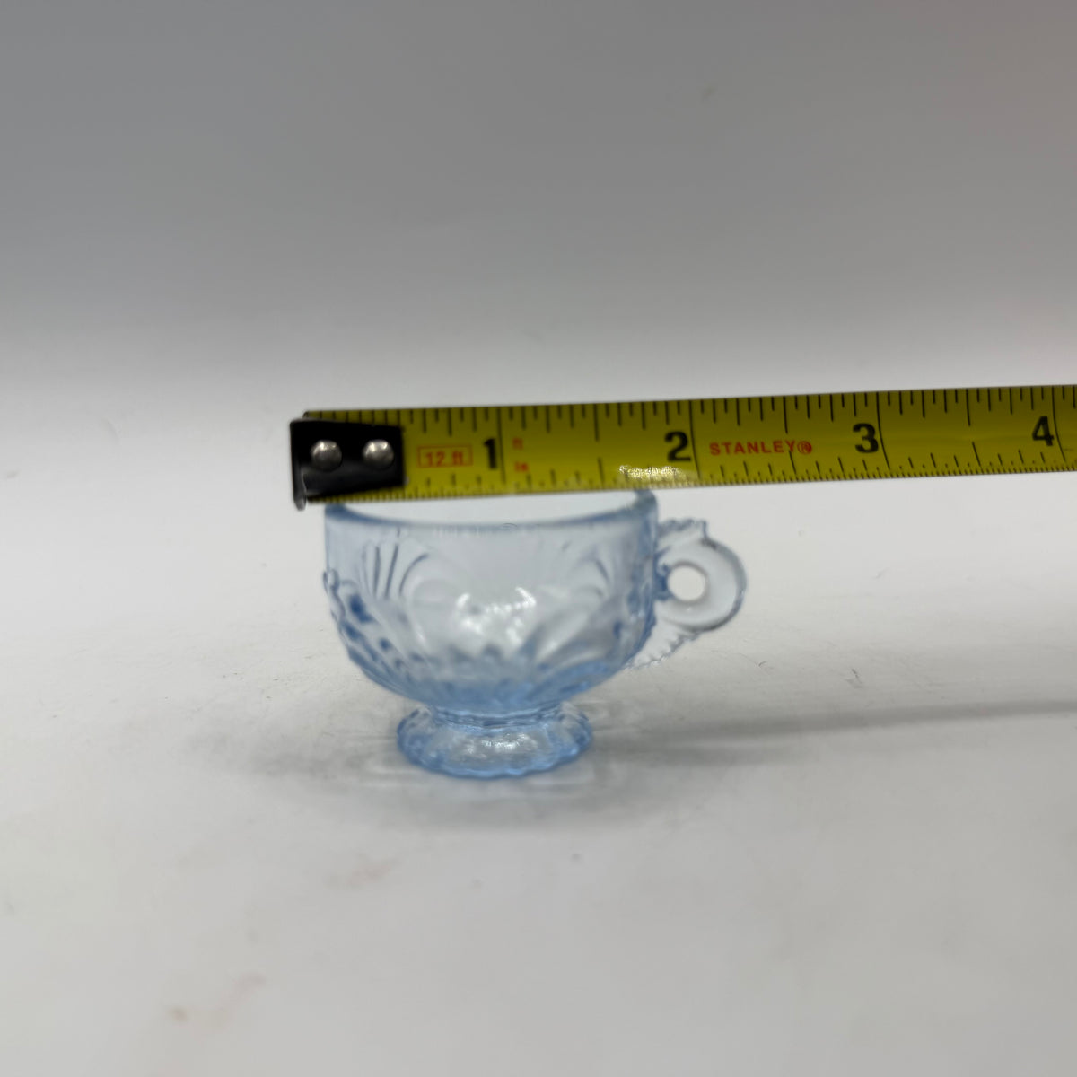 Mosser Glass Miniature Punch Bowl Set, Ice Blue, Caprice Pattern