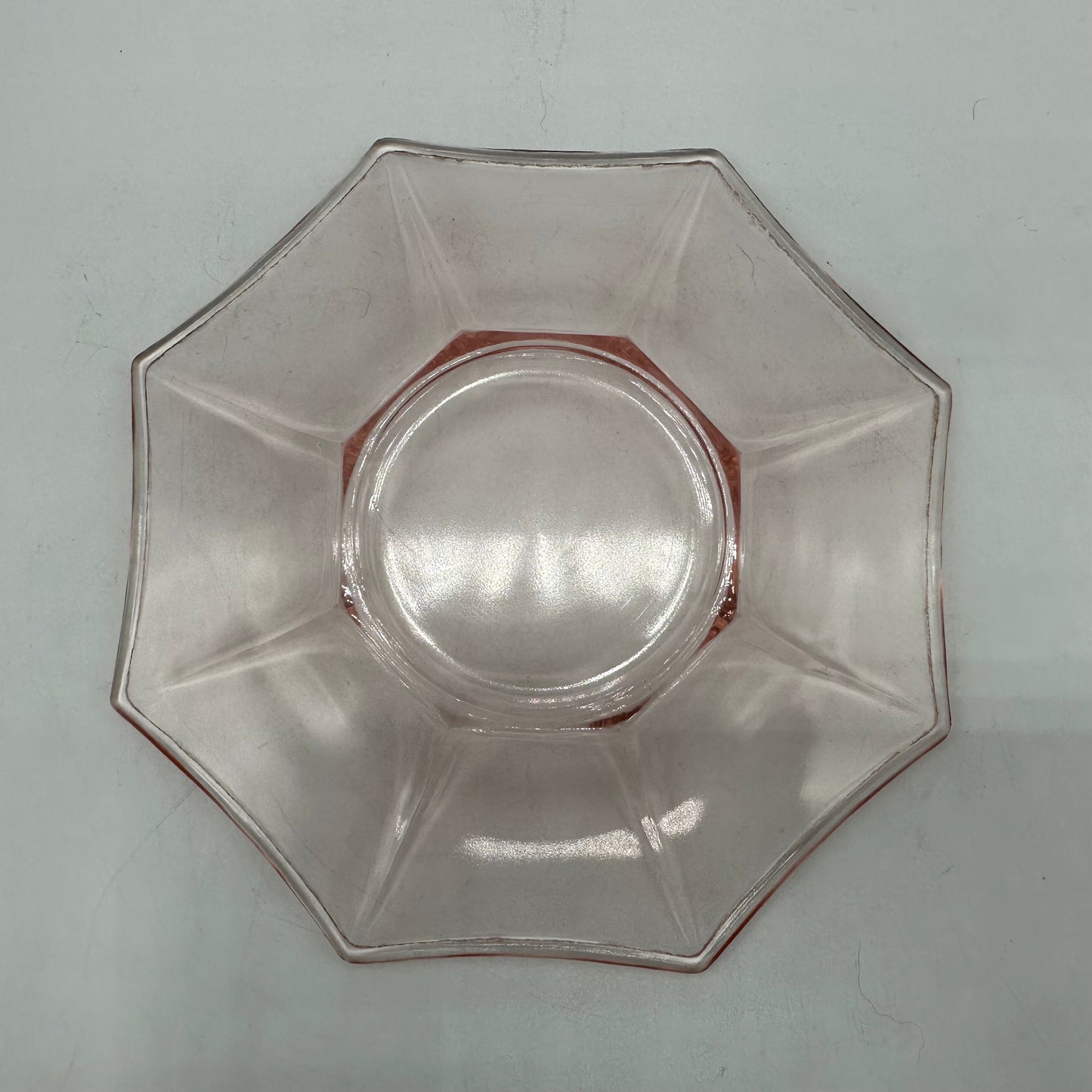 Pink Depression Glass Cup and Saucer