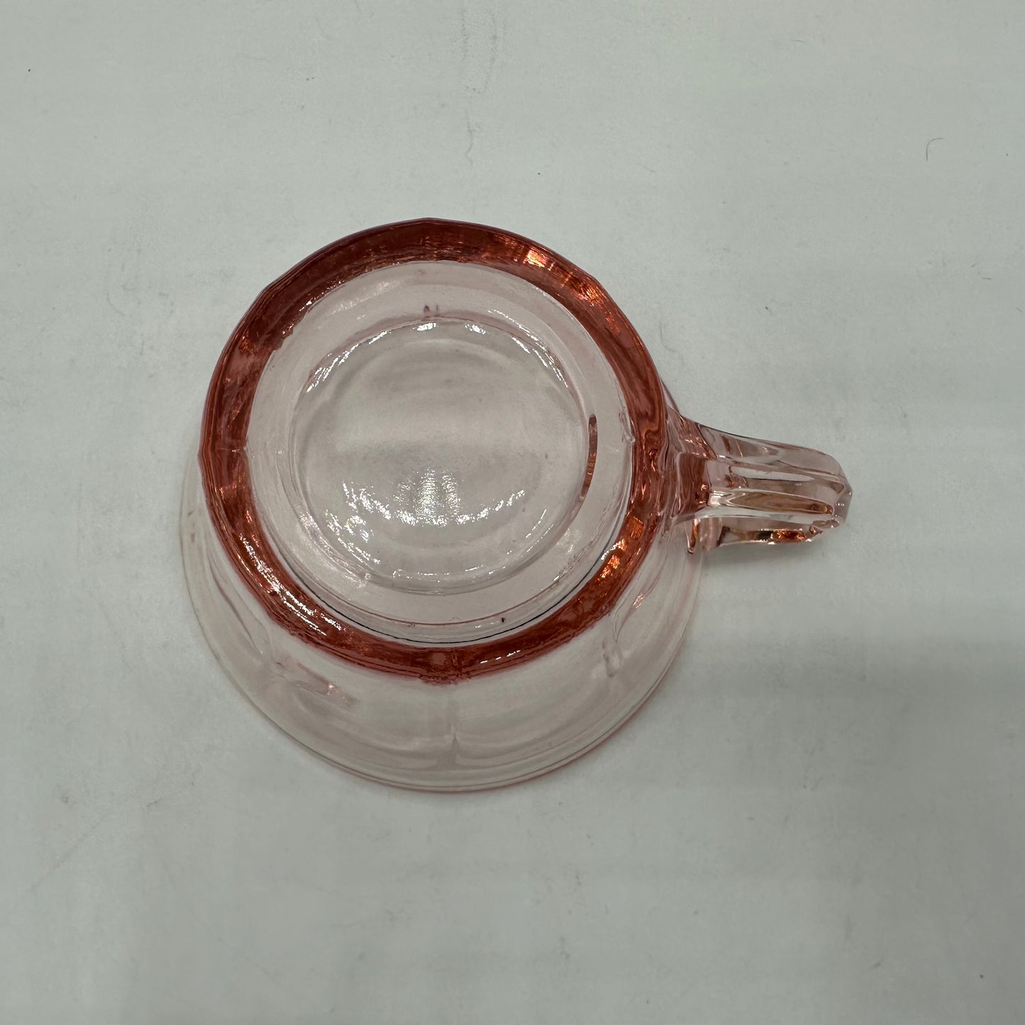 Pink Depression Glass Cup and Saucer