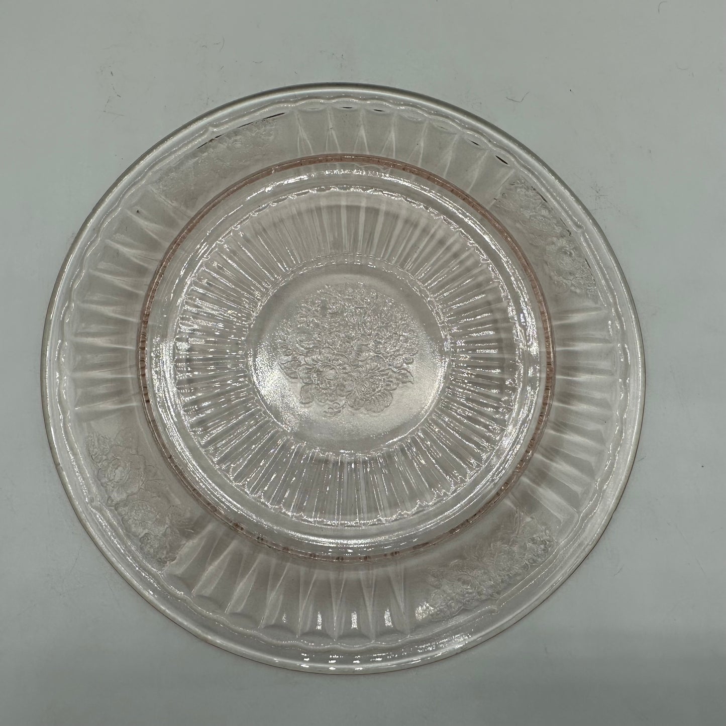 Hocking Glass Mayfair Plates, Pink, Set of 2 (1931-1937)