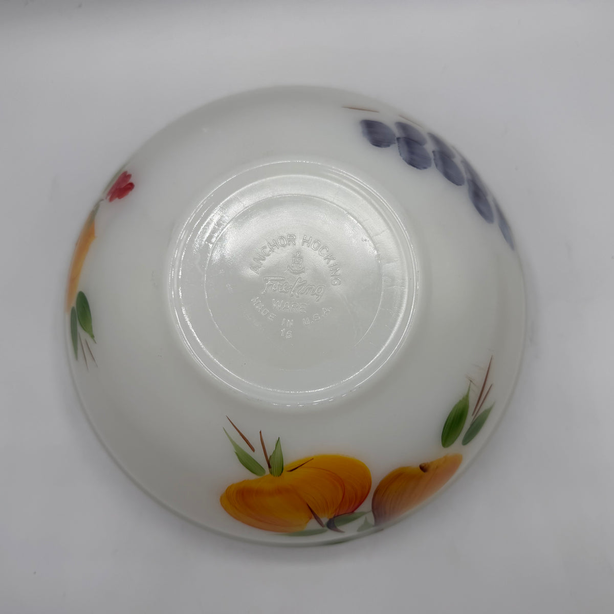 Fire King Fruit Oven Ware Nesting Mixing Bowls, Set of 3
