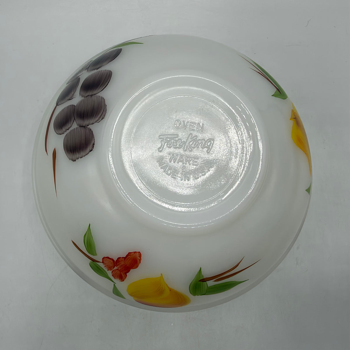 Fire King Fruit Oven Ware Nesting Mixing Bowls, Set of 3