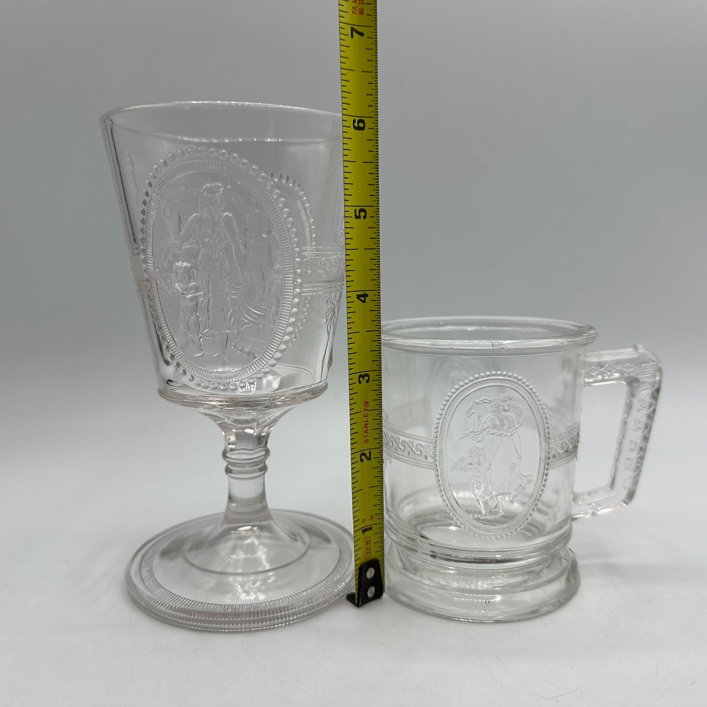 Richards & Hartley Glass Company Cupid & Venus Water Goblet , Mug Lot