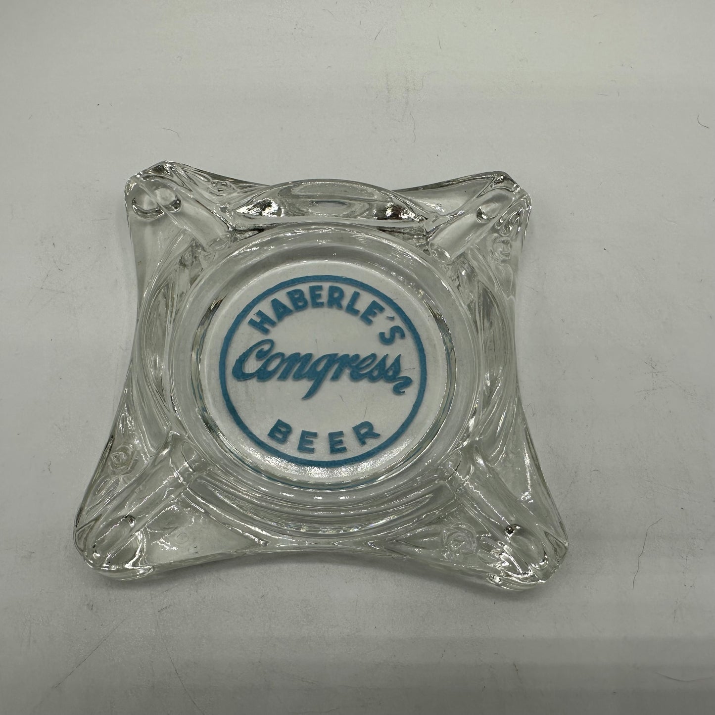 Haberle's Congress Beer Glass Ashtray, Syracuse NY