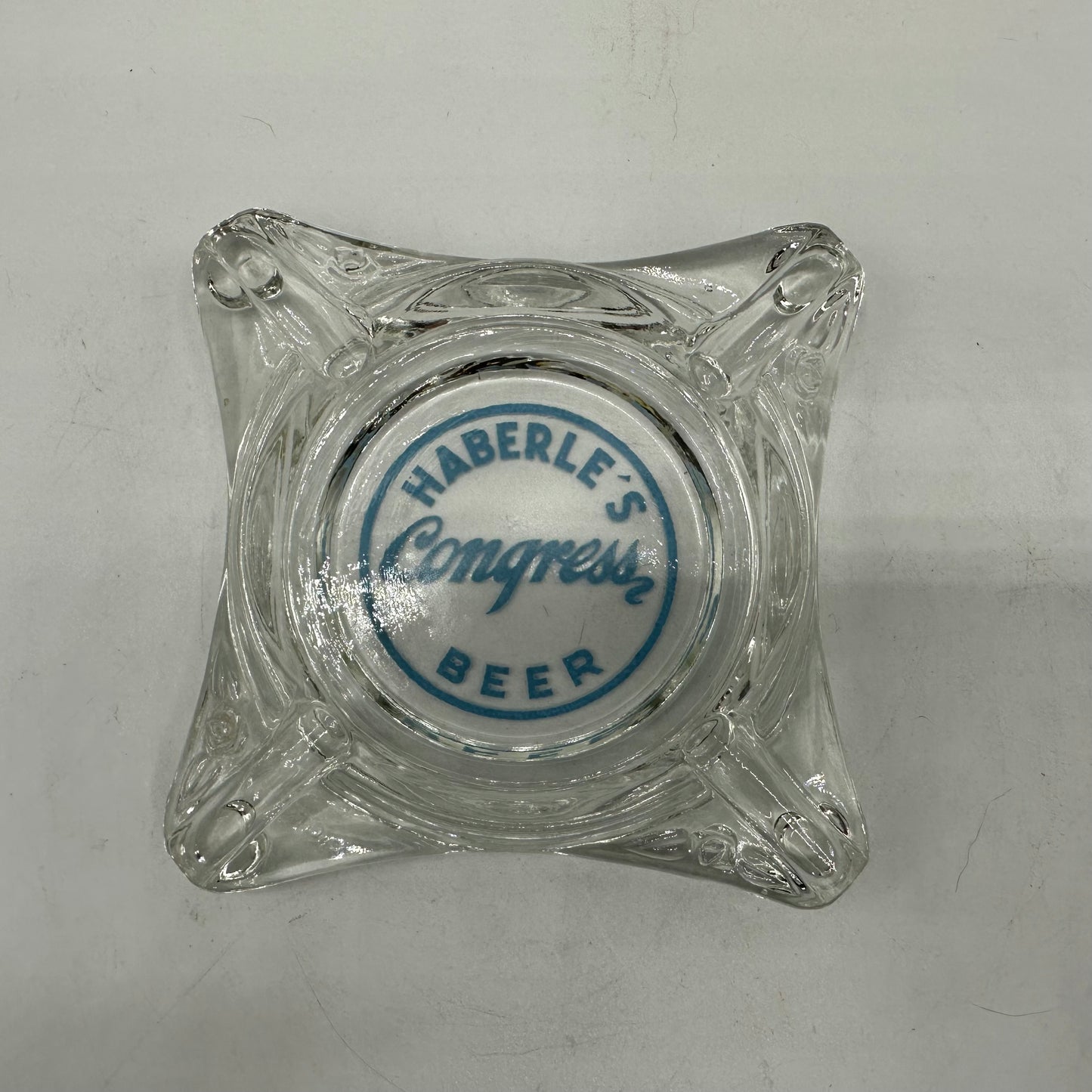 Haberle's Congress Beer Glass Ashtray, Syracuse NY