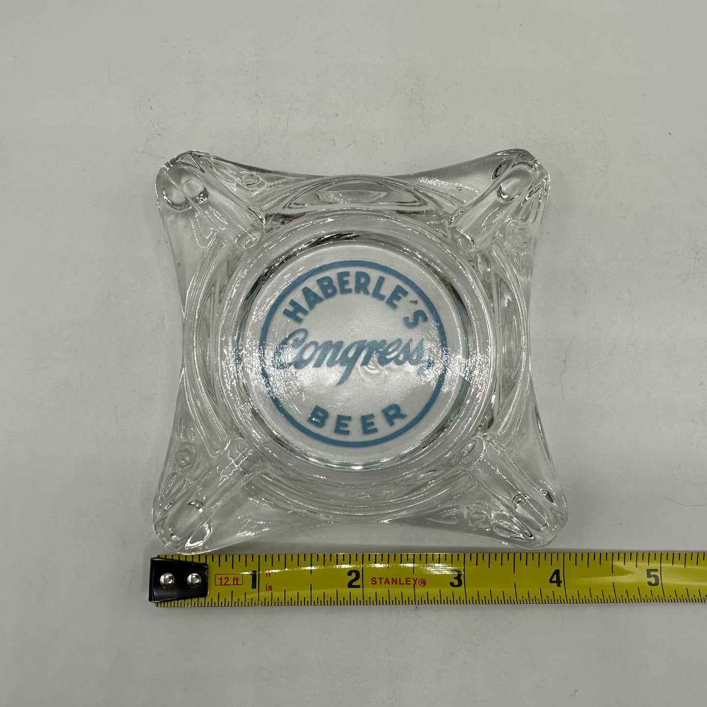 Haberle's Congress Beer Glass Ashtray, Syracuse NY