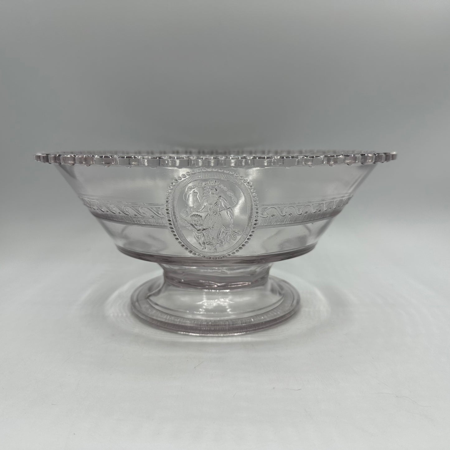 Richards & Hartley Glass Company Cupid & Venus Round Compote