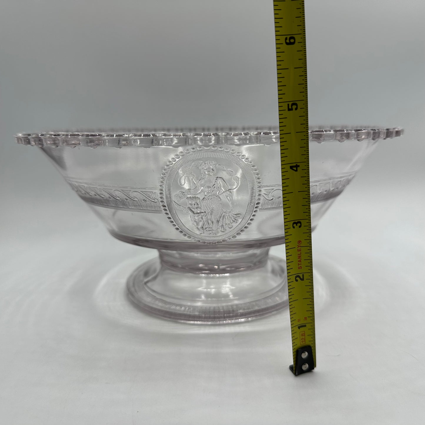 Richards & Hartley Glass Company Cupid & Venus Round Compote