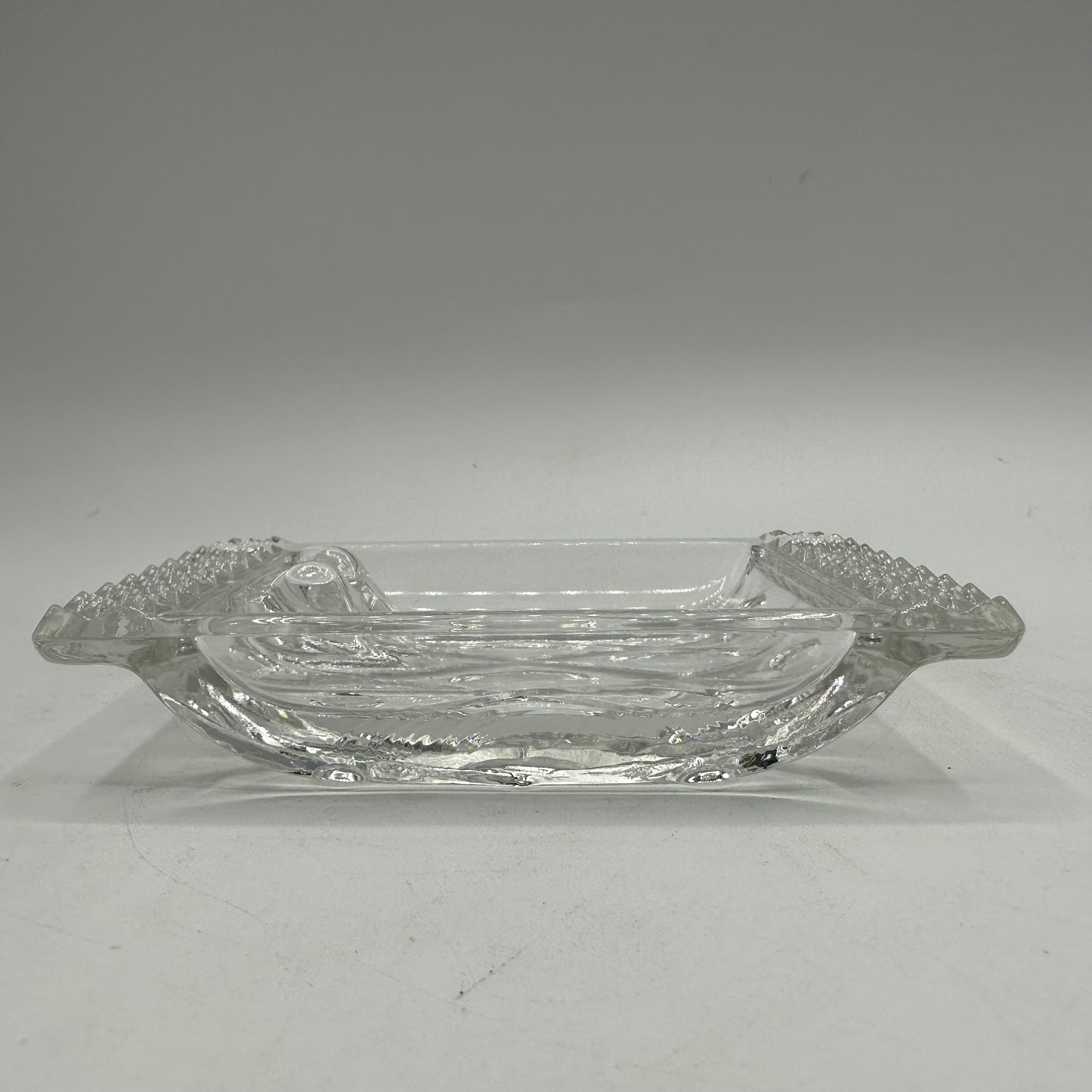 Imperial Glass Cape Cod Clear Elegant Ashtray Set of 2