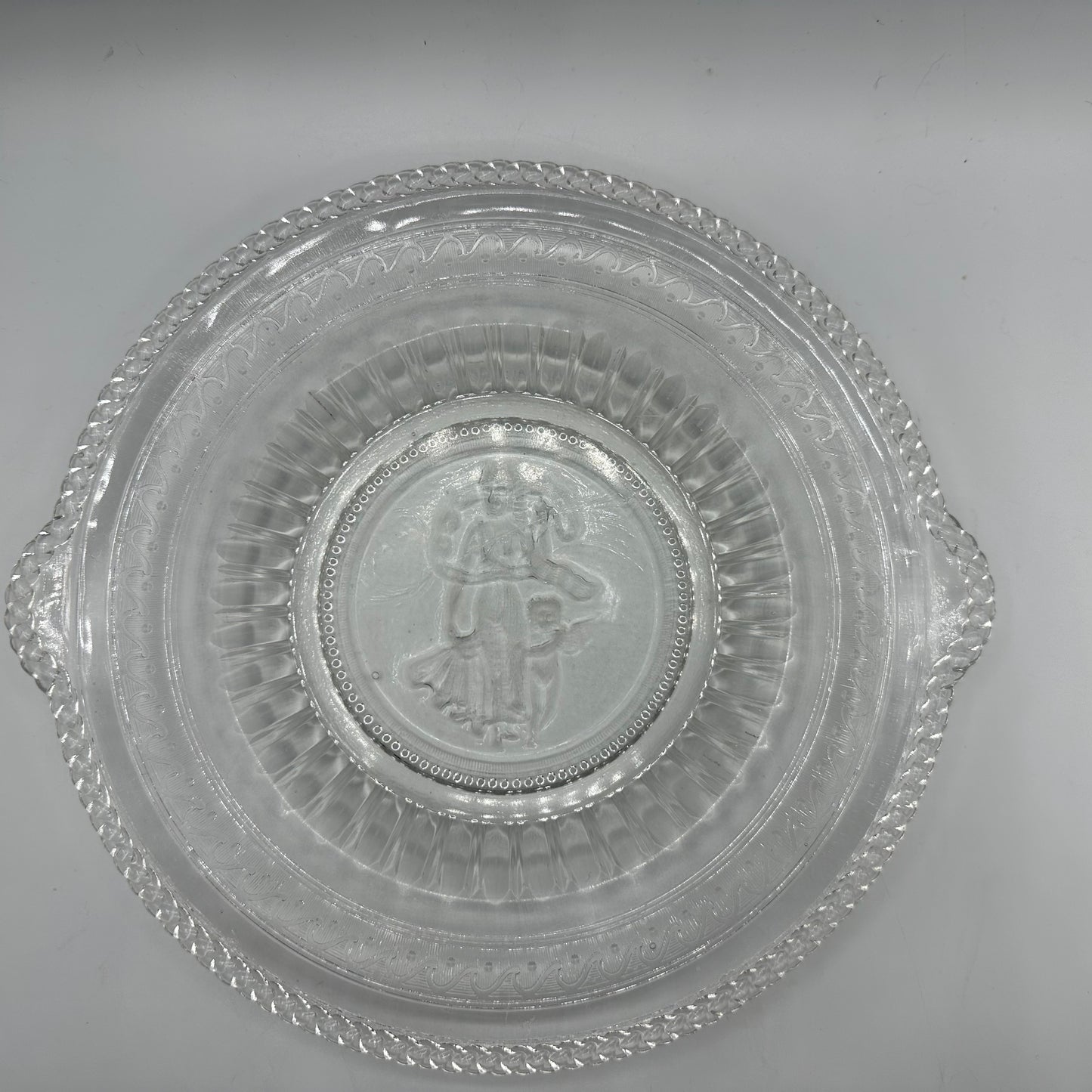 Richards & Hartley Glass Company Cupid & Venus Bread Plate