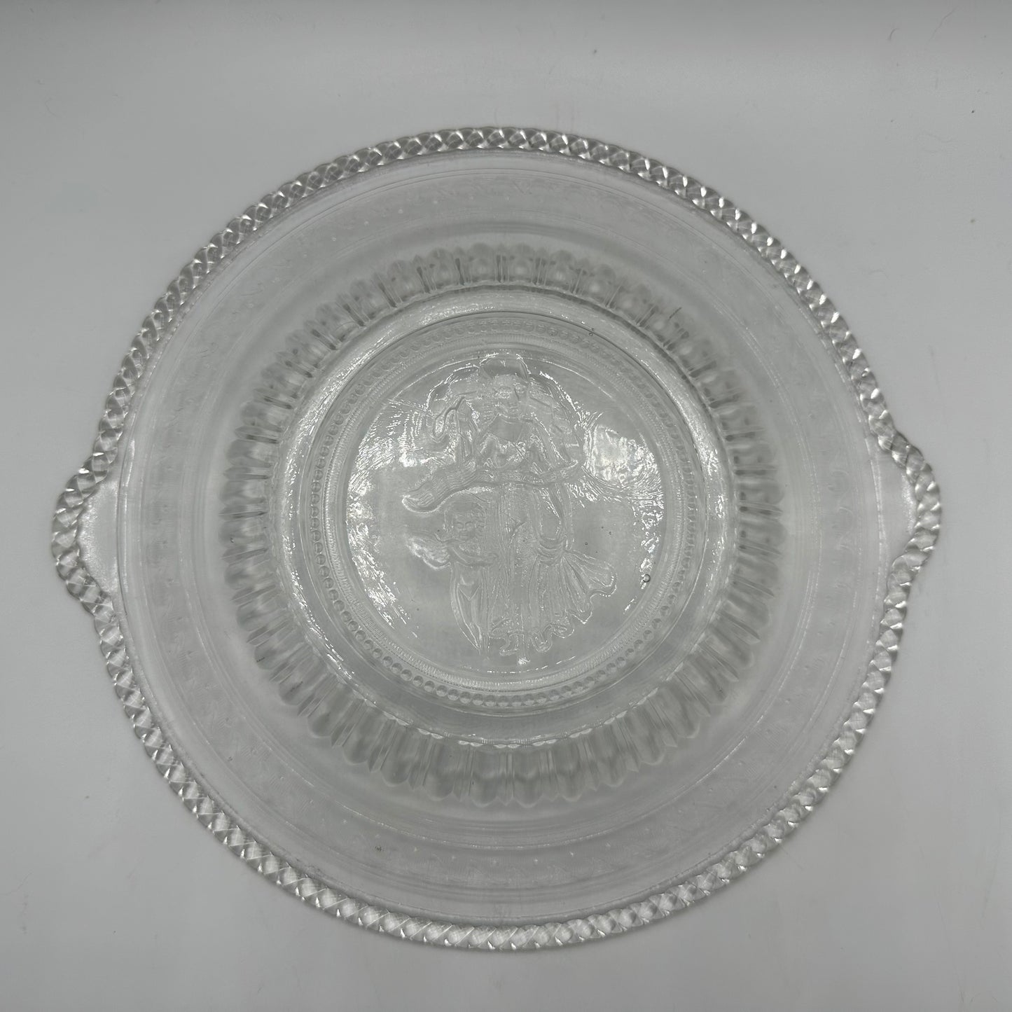 Richards & Hartley Glass Company Cupid & Venus Bread Plate