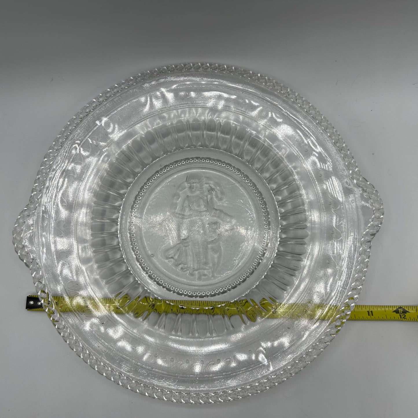 Richards & Hartley Glass Company Cupid & Venus Bread Plate