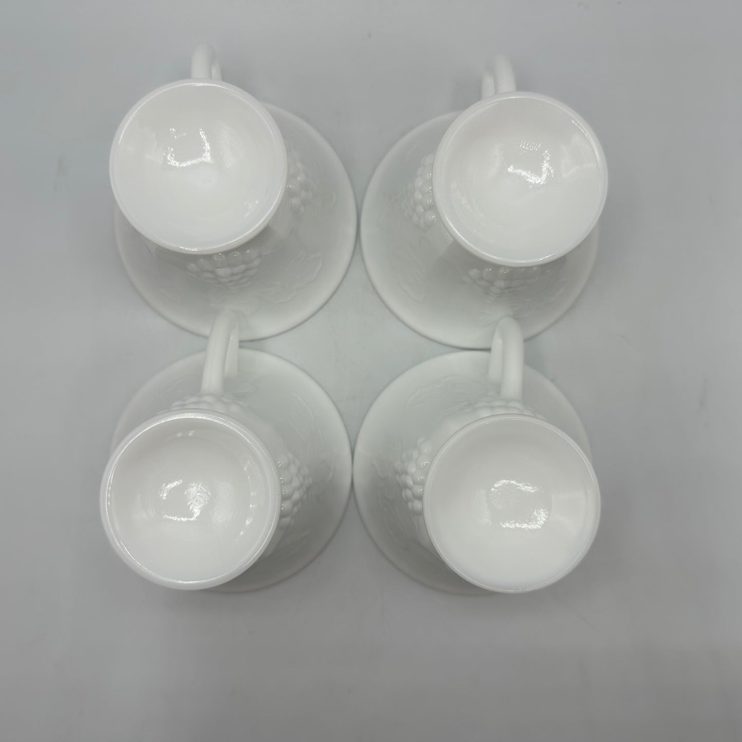 Indiana Glass Colony Harvest Snack Plates and Cup,Set of 4