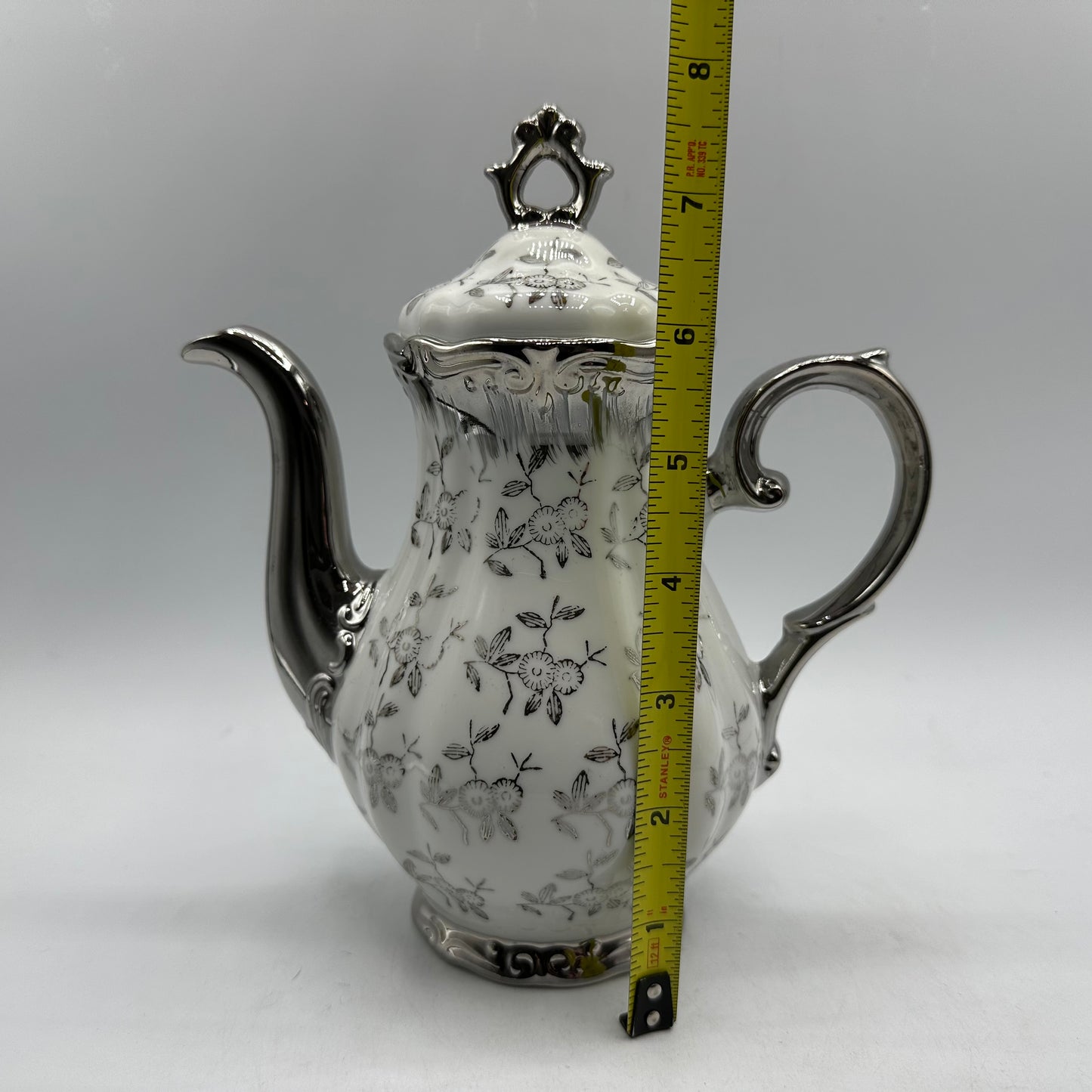 Sterling China Japan Teapot, Floral Design