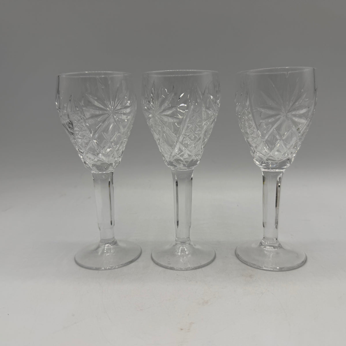 Crystal Cordials, Geometric Pattern, Set of 6