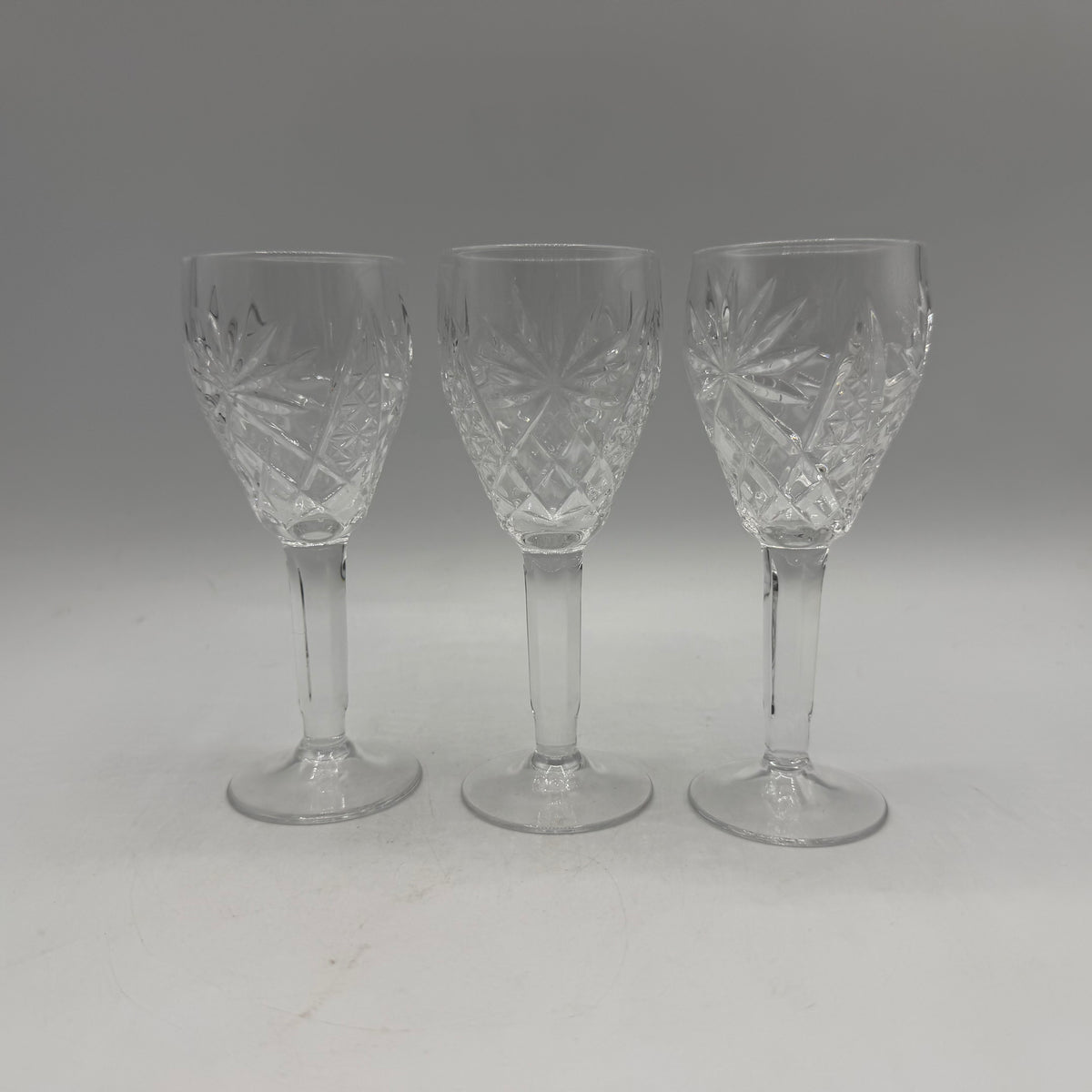 Crystal Cordials, Geometric Pattern, Set of 6