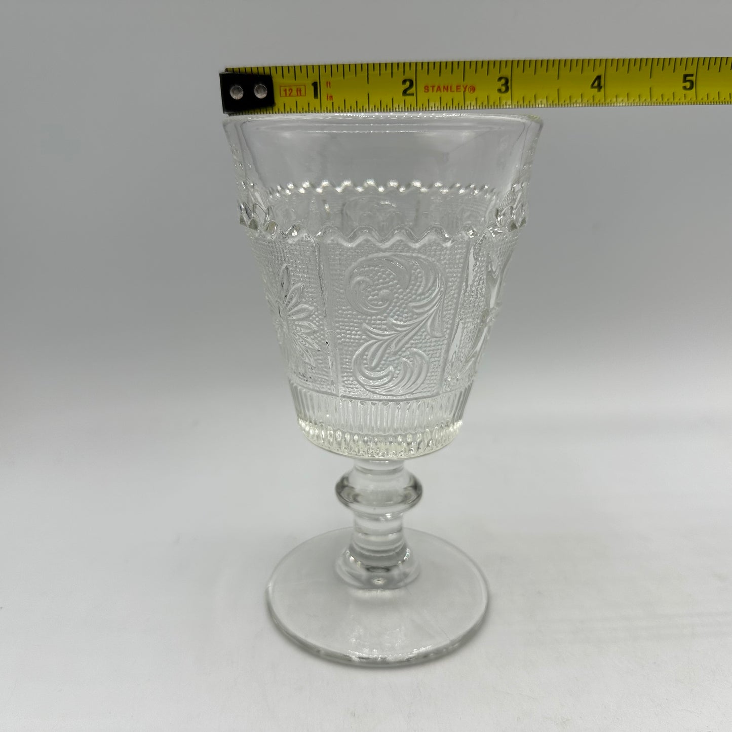 Westmoreland Water Goblet, Princess Feather Pattern Clear 1925, Set of 2