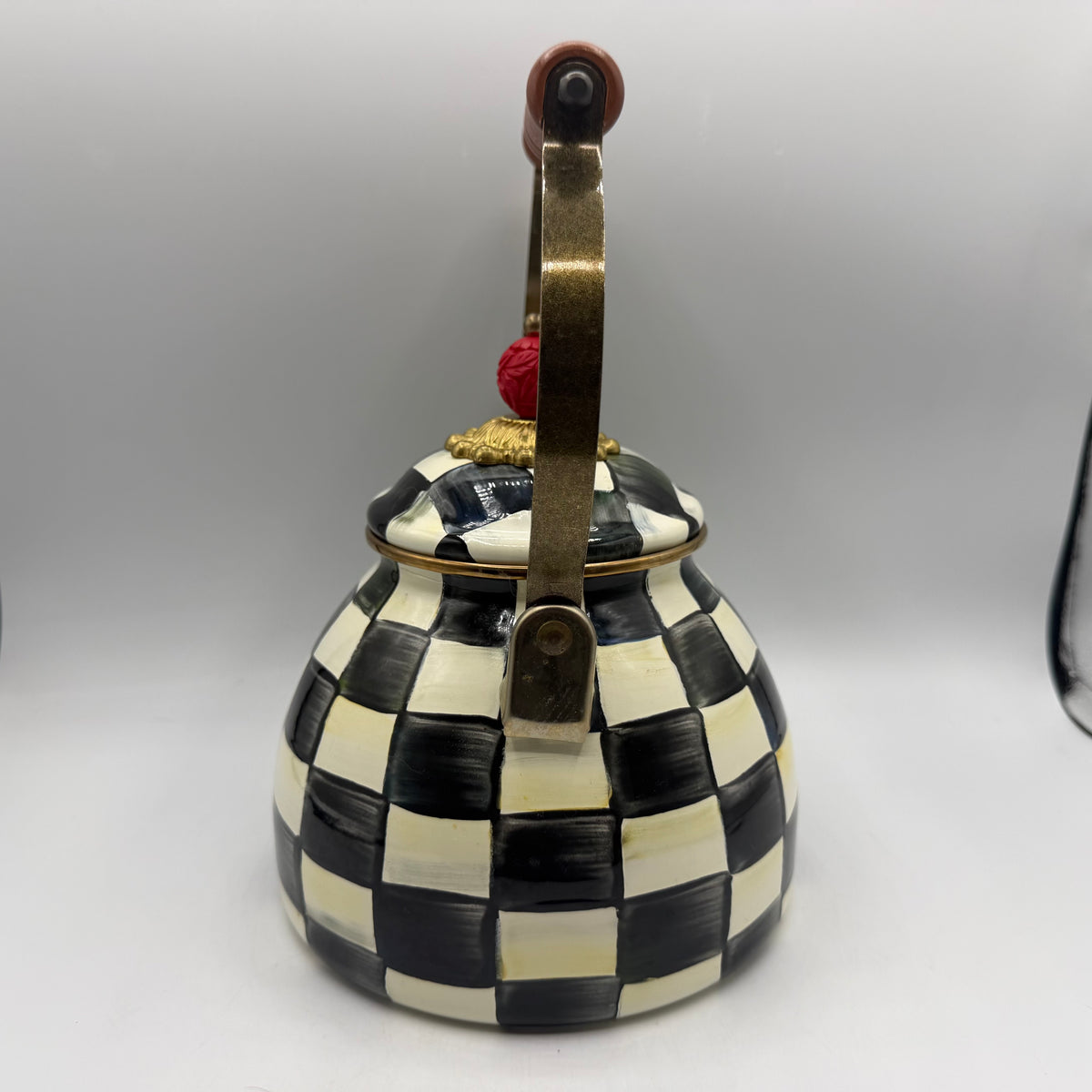 Mackenzie-Childs Courtly Check Tea Kettle Teapot