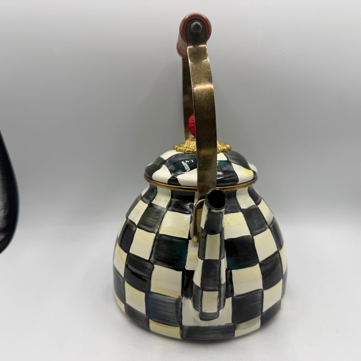 Mackenzie-Childs Courtly Check Tea Kettle Teapot