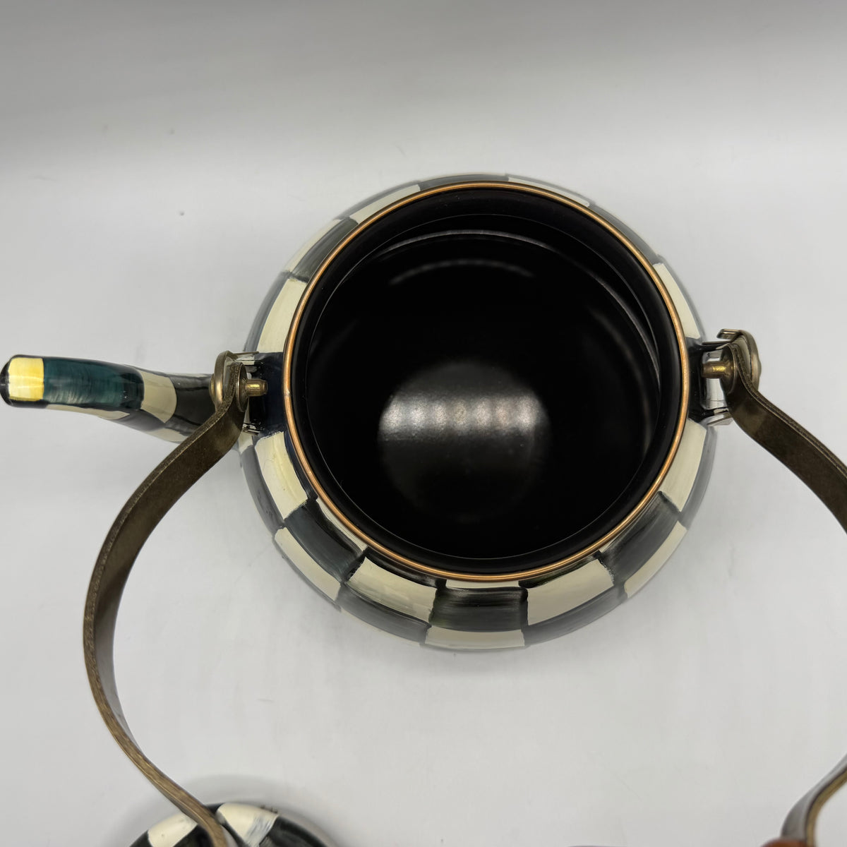 Mackenzie-Childs Courtly Check Tea Kettle Teapot