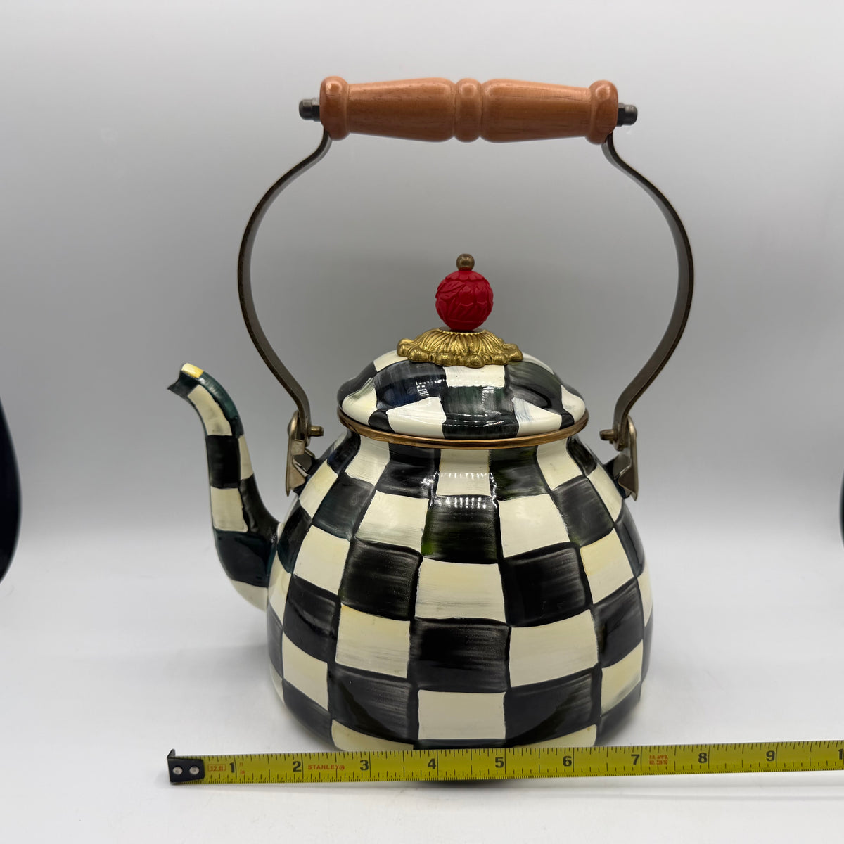 Mackenzie-Childs Courtly Check Tea Kettle Teapot