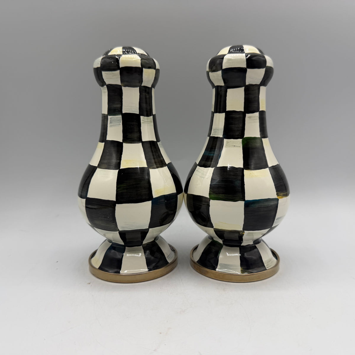 MacKenzie Childs Courtly Check Salt & Pepper Shaker, Large