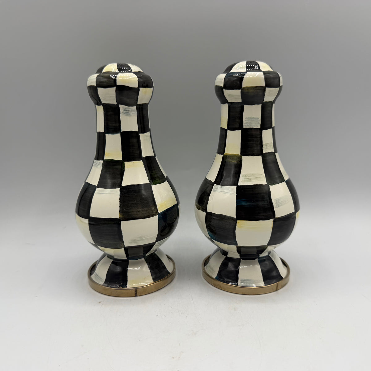 MacKenzie Childs Courtly Check Salt & Pepper Shaker, Large