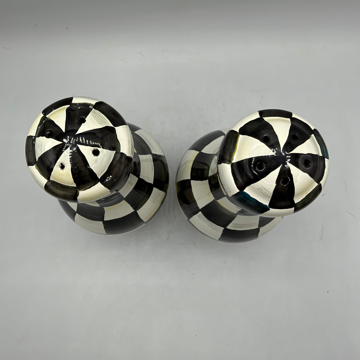 MacKenzie Childs Courtly Check Salt & Pepper Shaker, Large