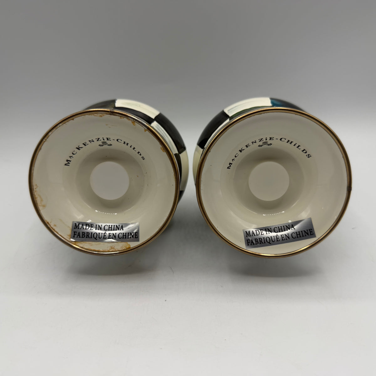 MacKenzie Childs Courtly Check Salt & Pepper Shaker, Large