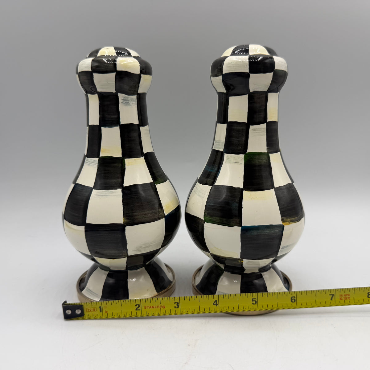 MacKenzie Childs Courtly Check Salt & Pepper Shaker, Large