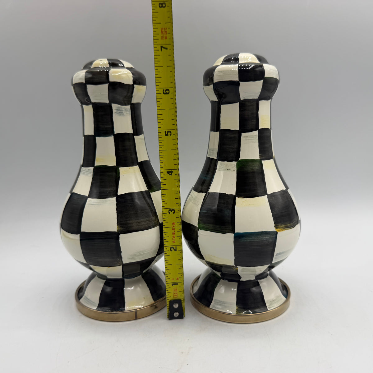 MacKenzie Childs Courtly Check Salt & Pepper Shaker, Large