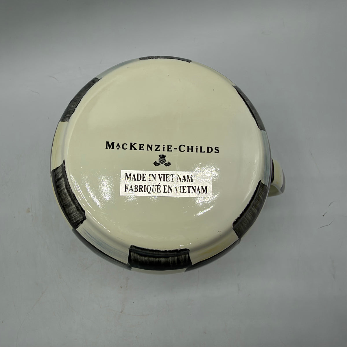MacKenzie-Childs Courtly Check Enamel Lidded Sugar Bowl and Creamer