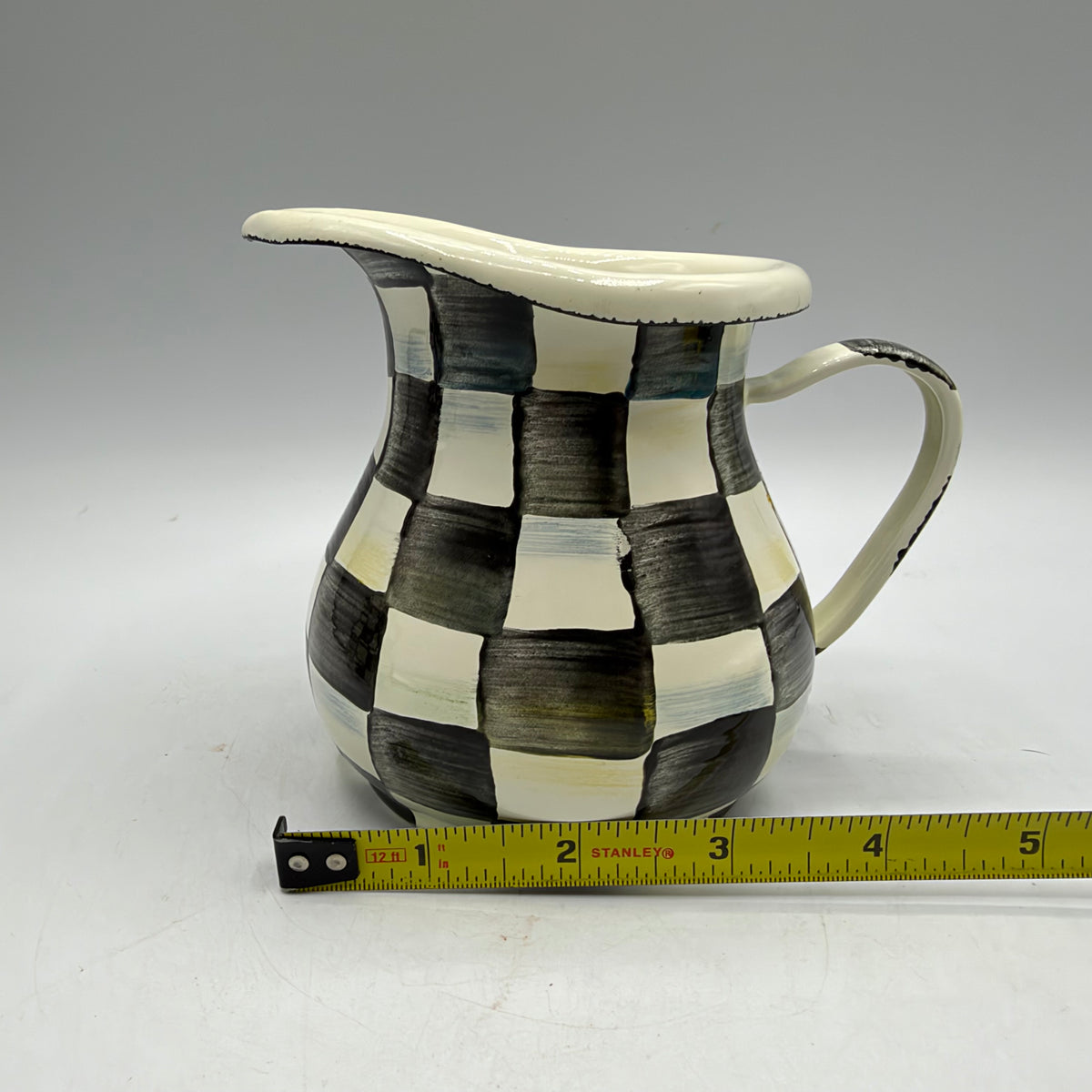 MacKenzie-Childs Courtly Check Enamel Lidded Sugar Bowl and Creamer