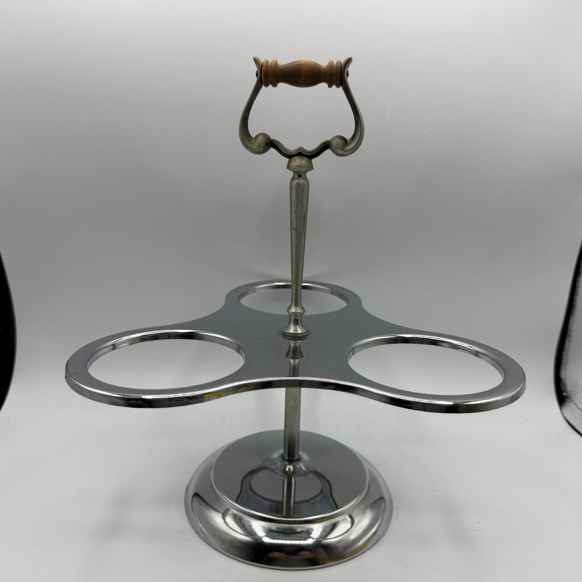 Kromex Condiment Trio Caddy, Glasses, & Spoons