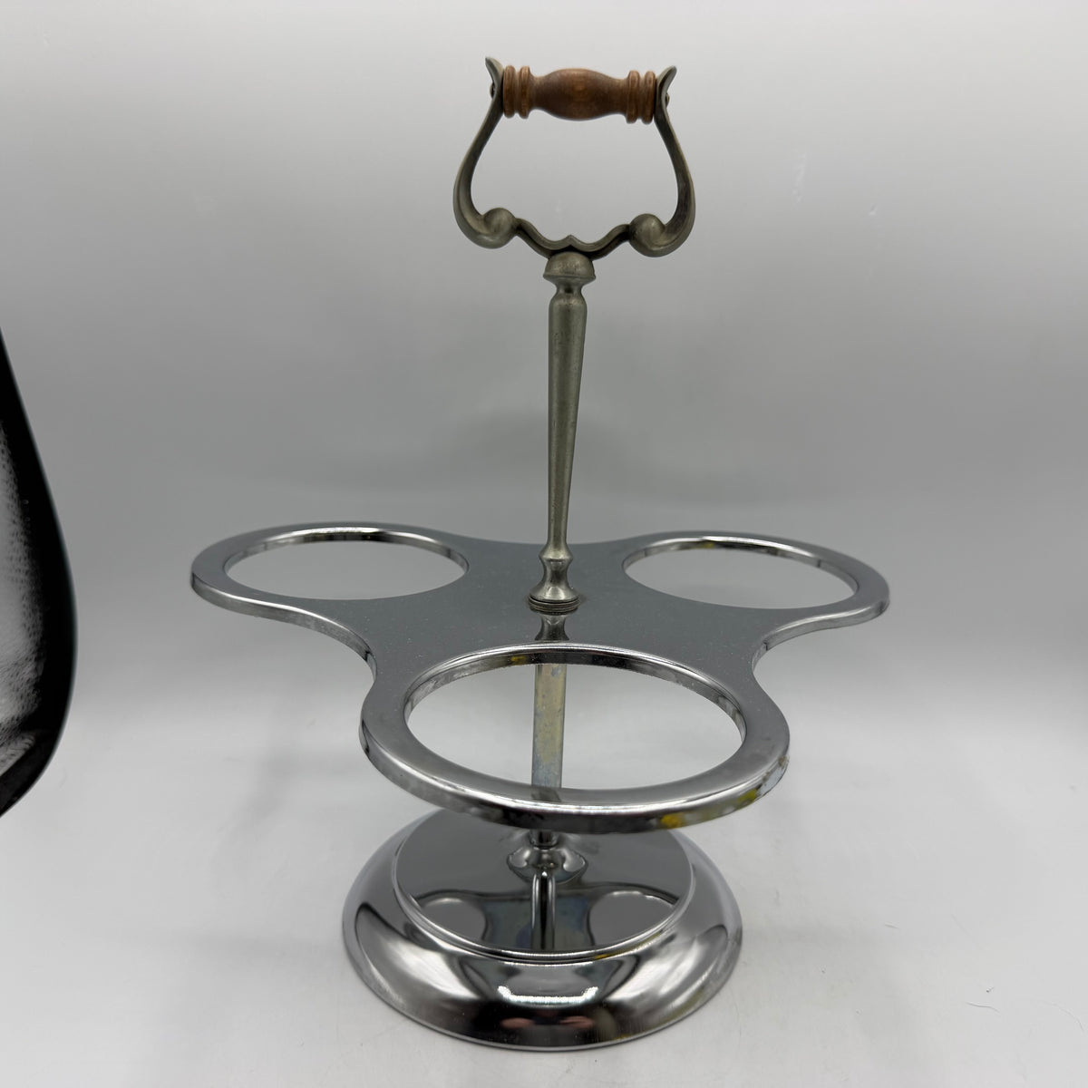 Kromex Condiment Trio Caddy, Glasses, & Spoons