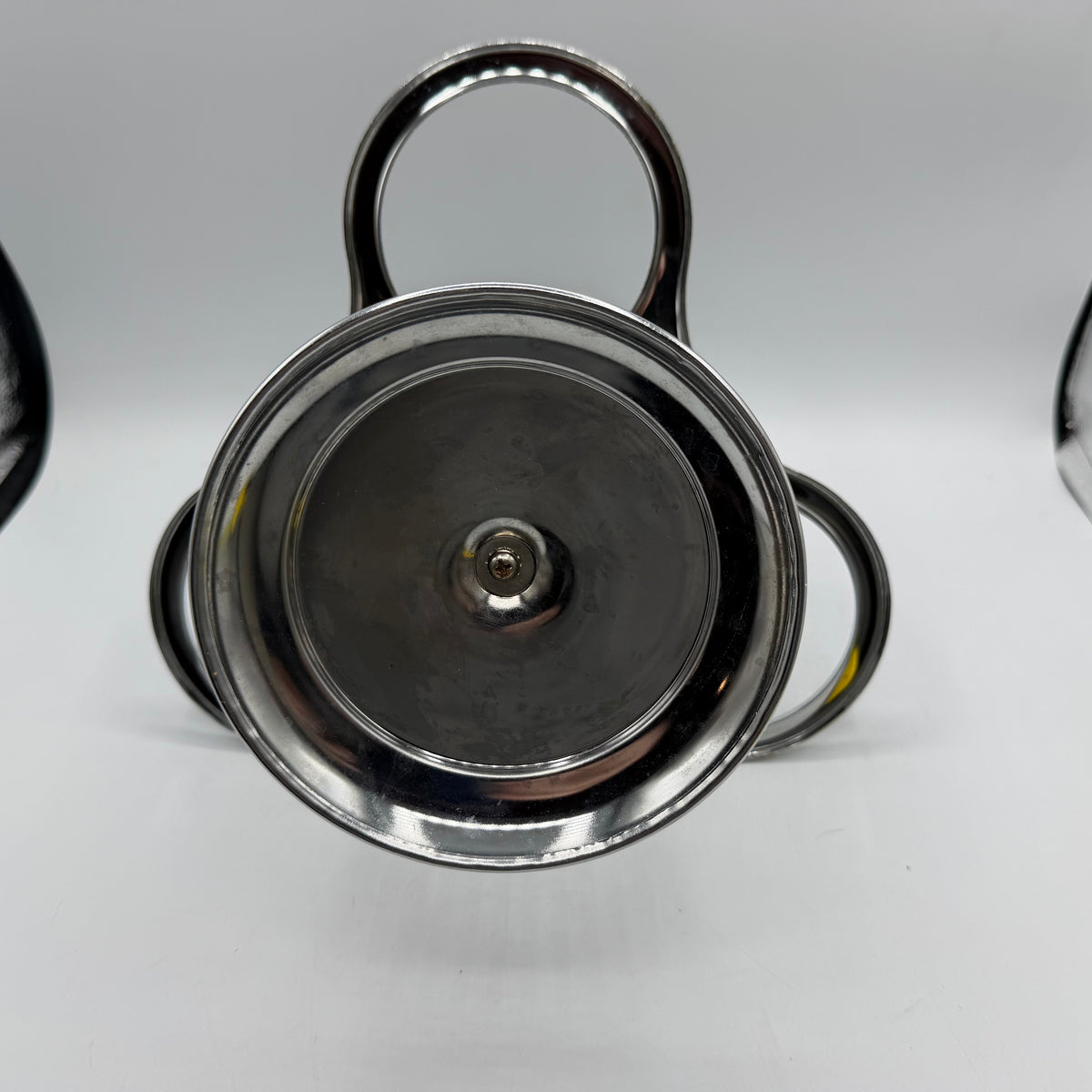 Kromex Condiment Trio Caddy, Glasses, & Spoons
