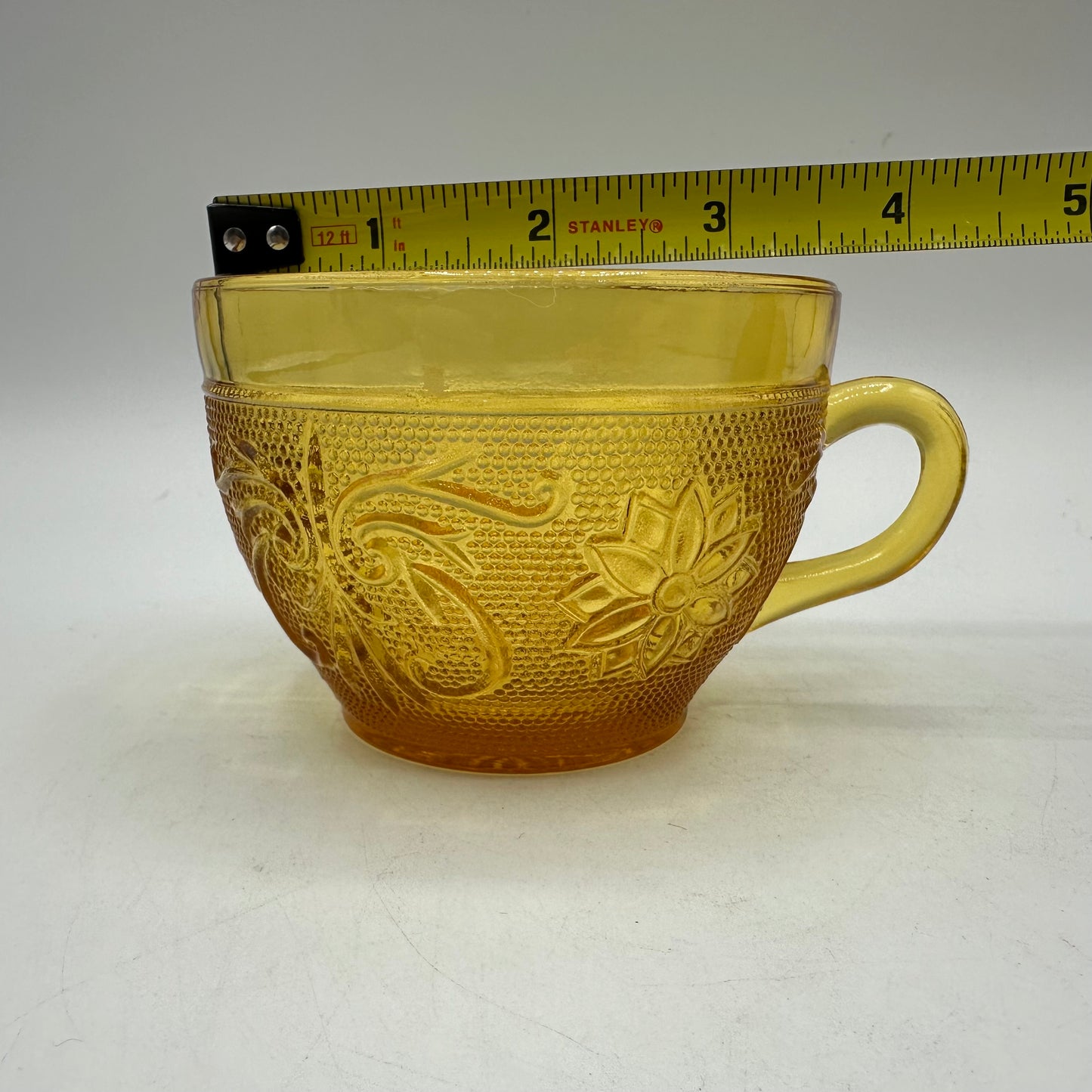 Tiara Sandwich Cup Amber, Lot of 2