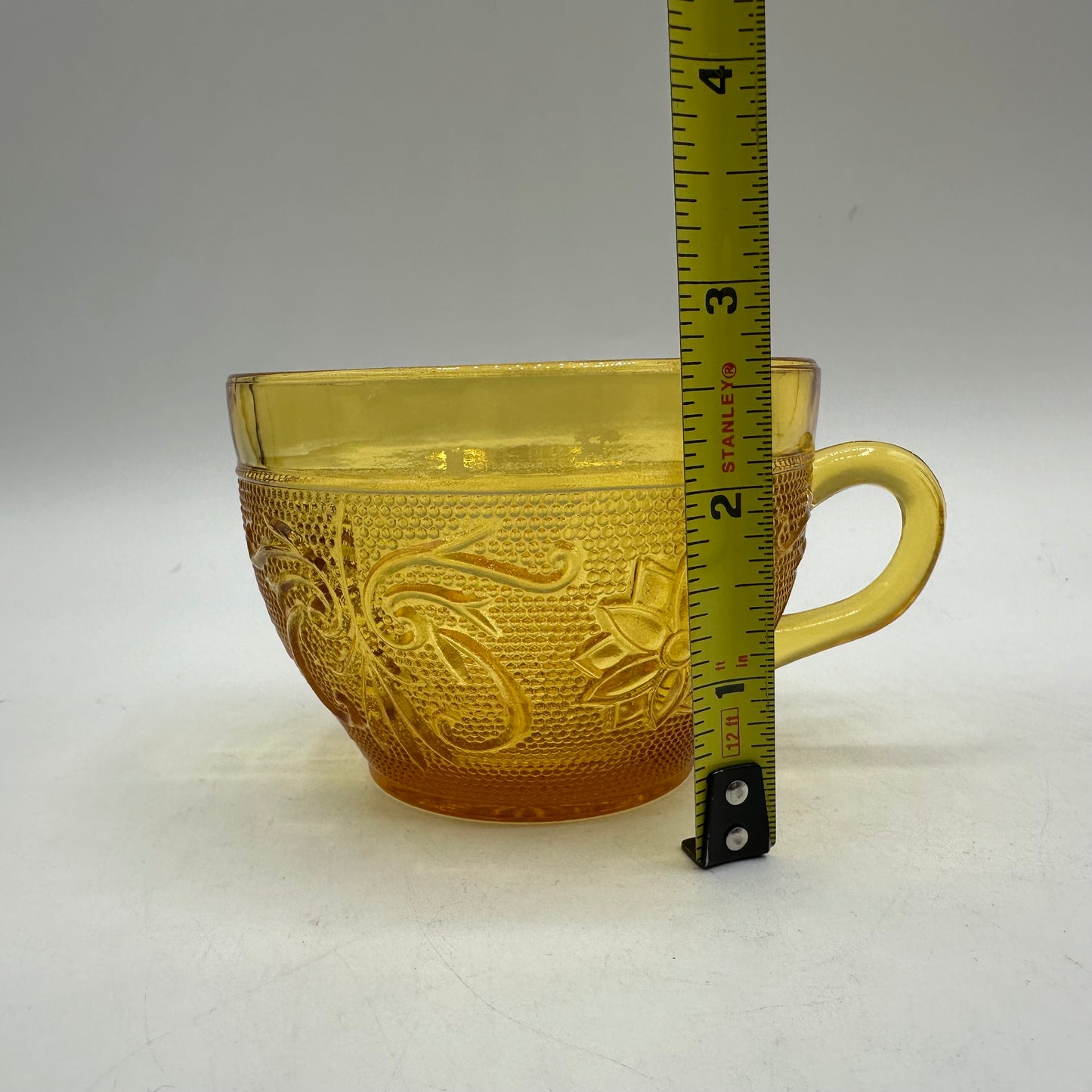 Tiara Sandwich Cup Amber, Lot of 2