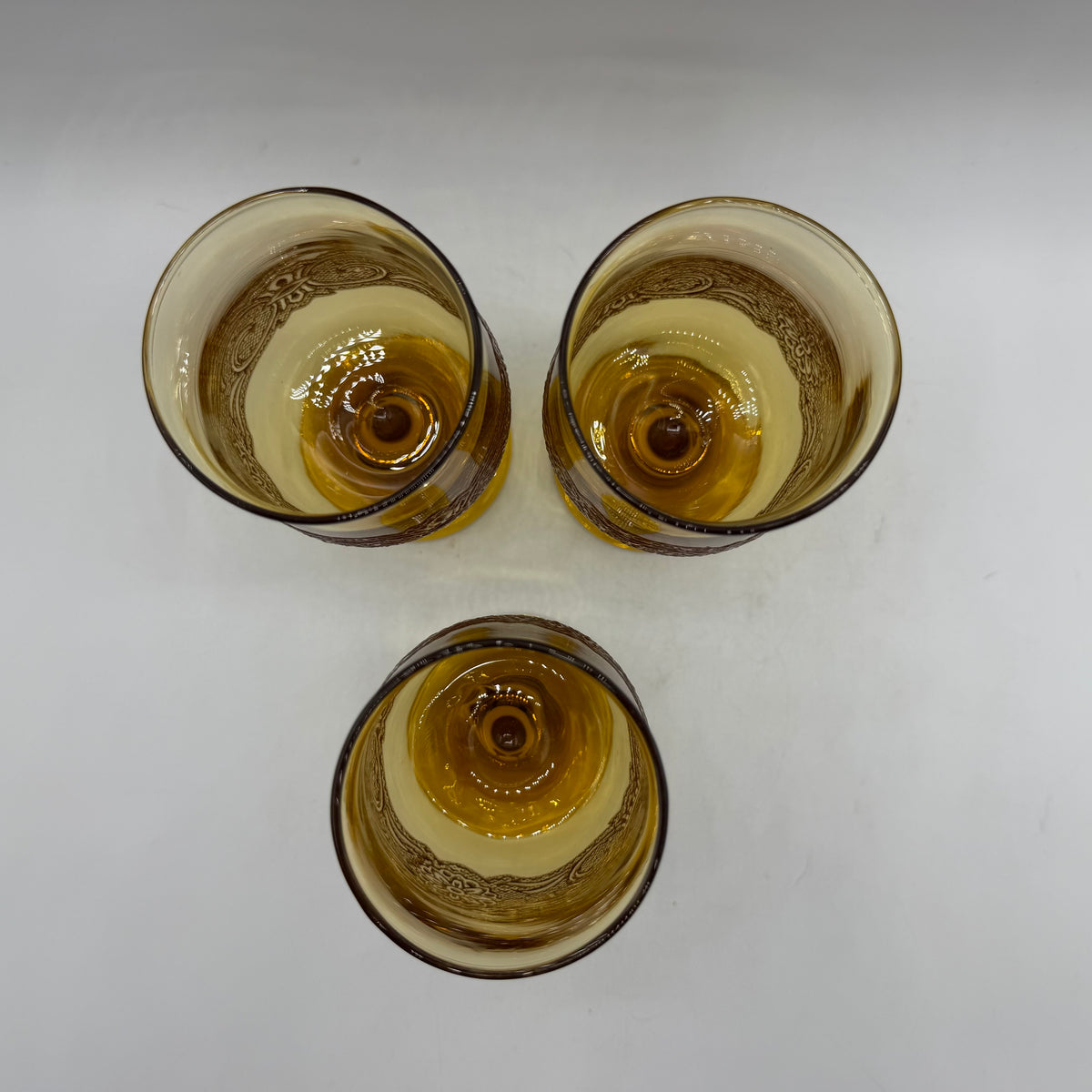 Libbey Floral Americana, Amber, Set of 3