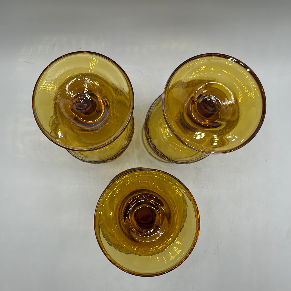 Libbey Floral Americana, Amber, Set of 3