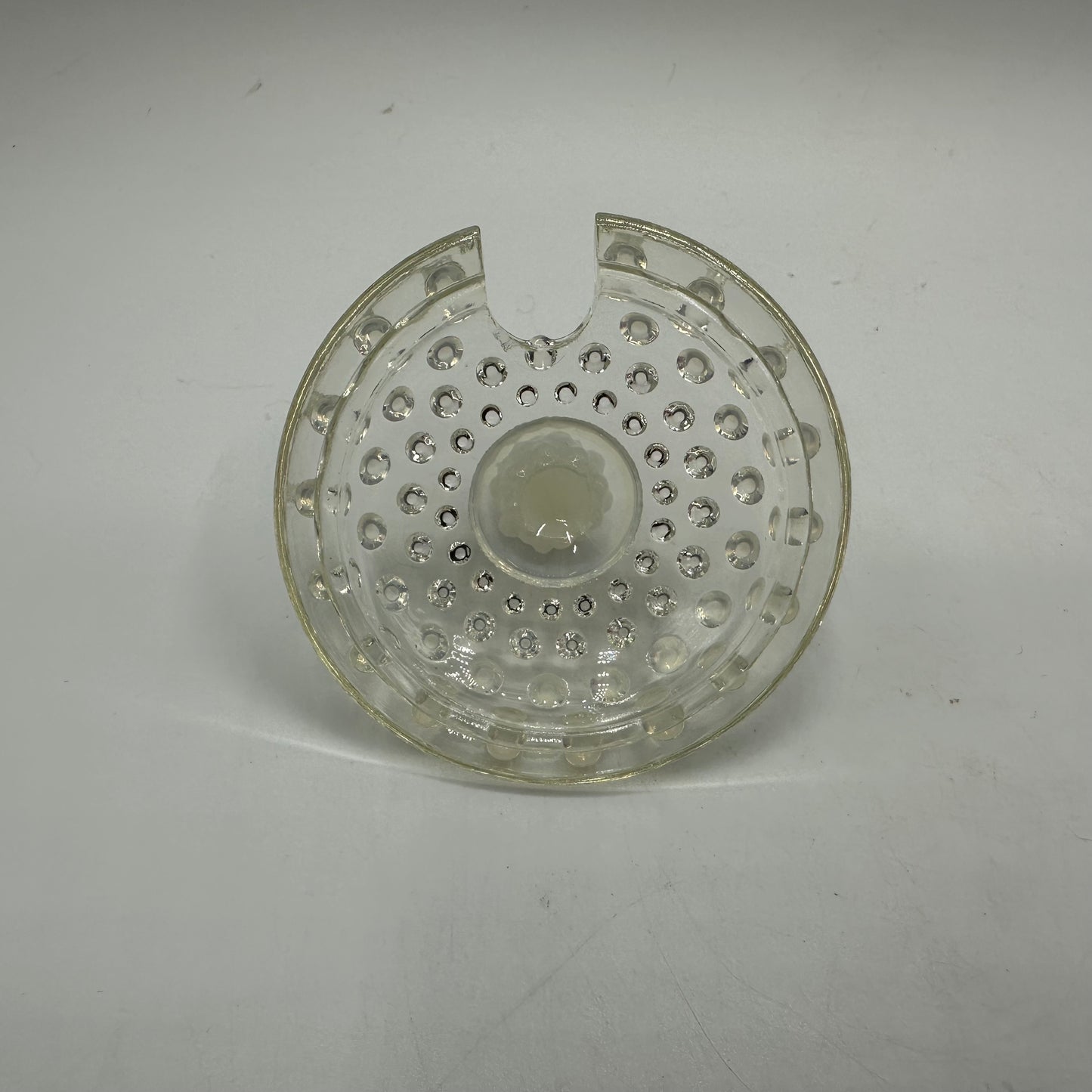 Fenton Cranberry Opalescent Hobnail Jam Covered Jar, Plate, And Spoon Set